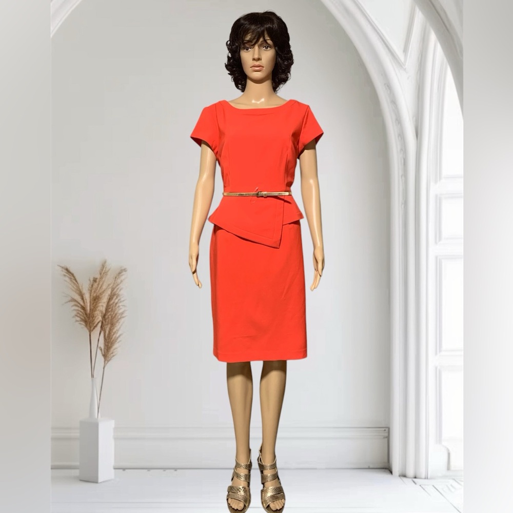 Orange Peplum Dress